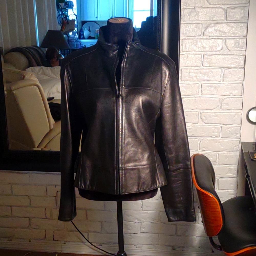 Andrew Marc leather bomber